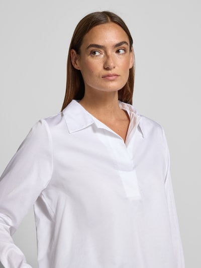 ETERNA Bluzka o kroju regular fit z dekoltem w serek Biały 3