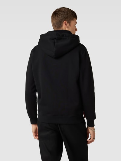 Alpha Industries Sweatjack met labelprint, model 'BASIC' Zwart - 5