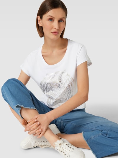 Montego T-Shirt mit Motiv-Print Weiss 3