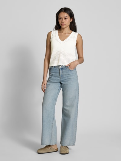 Pieces Regular Fit Pullunder aus reiner Baumwolle Modell 'SCOUT' Offwhite 1