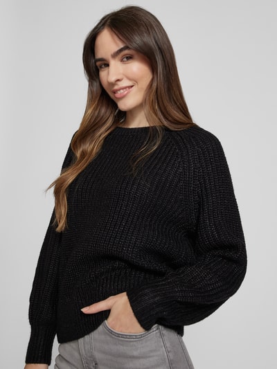 Tom Tailor Denim Regular Fit Strickpullover mit leichten Ballonärmeln Black 3