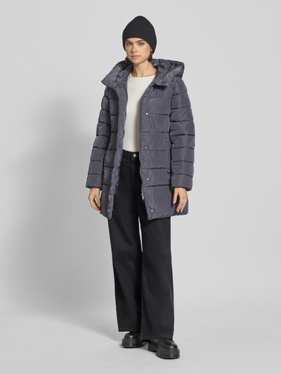 Only Kurtka pikowana o kroju regular fit z kapturem model ‘LINA’ Ciemnoszary 1