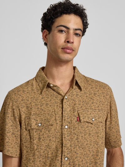 Levi's® koszula casualowa o kroju relaxed fit z mieszanka lnu i wiskozy model 'WESTERN' Beżowy 3
