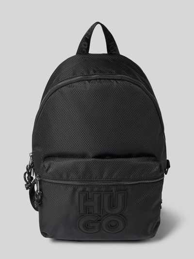 HUGO Rucksack mit Label-Patch Modell 'Malick' Black 1