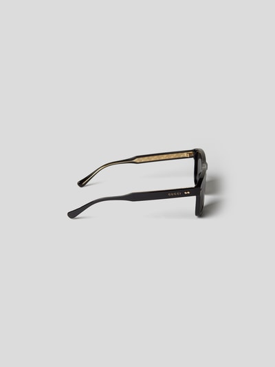 Gucci Unisex Sonnenbrille mit Label-Details Schwarz 4