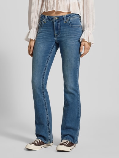 TRUE RELIGION Jeansy z poszerzaną nogawką i wpuszczanymi kieszeniami model ‘BECCA’ Jeansowy niebieski 4