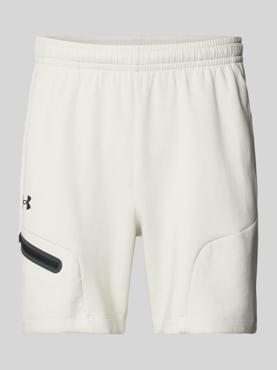 Under Armour Regular Fit Shorts mit Reißverschlusstasche Modell 'Unstoppable' Offwhite 2