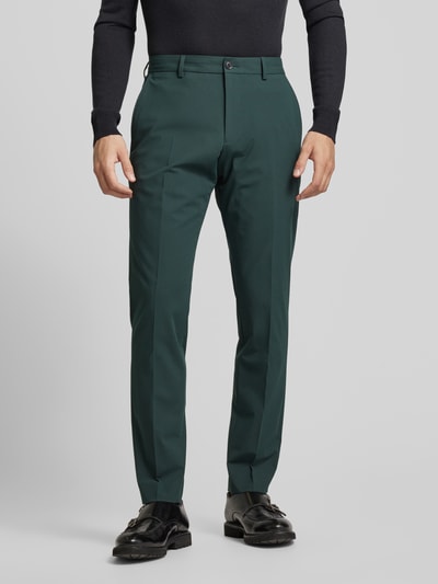 s.Oliver BLACK LABEL Tapered fit pantalon met persplooien Groen - 4