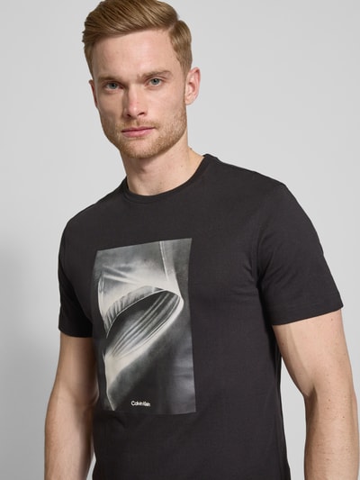 CK Calvin Klein T-Shirt mit Label-Print Black 3