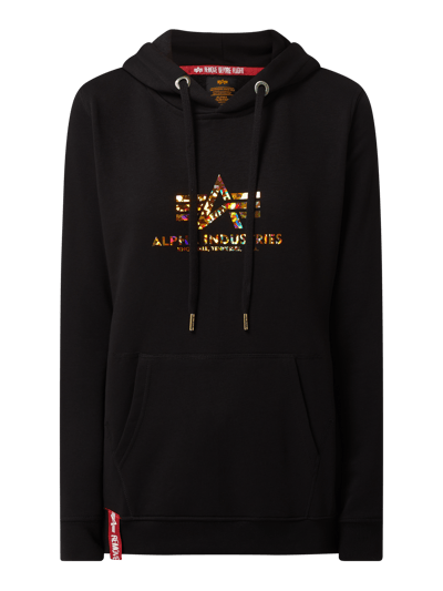 Alpha Industries Hoodie mit Logo-Details  Black 2