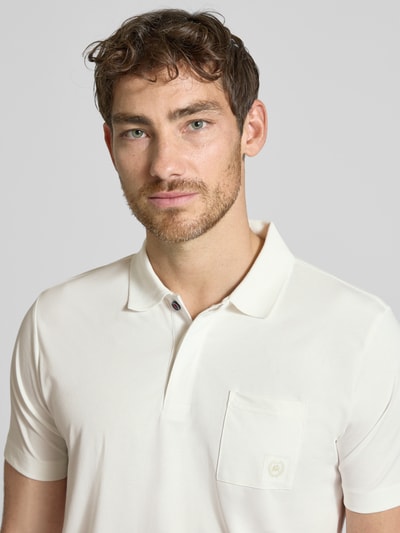Lerros Regular fit poloshirt met borstzak Offwhite - 3