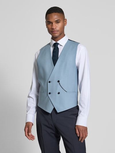 HUGO Gilet met knoopsluiting, model 'Vin' Lichtblauw - 4