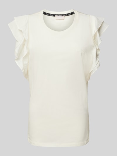 LIU JO SPORT T-Shirt mit Volants Offwhite 2