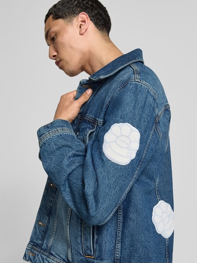 ISNURH Regular Fit Jeansjacke mit Brusttaschen Jeansblau 3