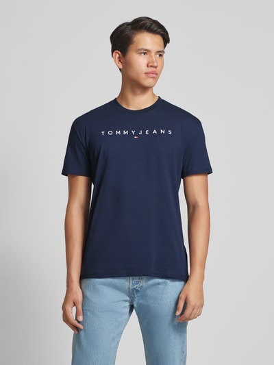 Tommy Jeans T-Shirt mit Label-Stitching Marine 4