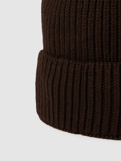 UNIO HAMBURG Beanie mit breitem Umschlag Modell 'Mika' Dunkelbraun 2