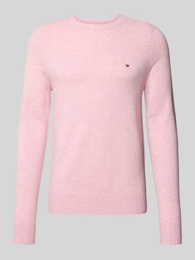 Tommy Hilfiger Regular Fit Strickpullover aus feinster Wolle  Rosa 2