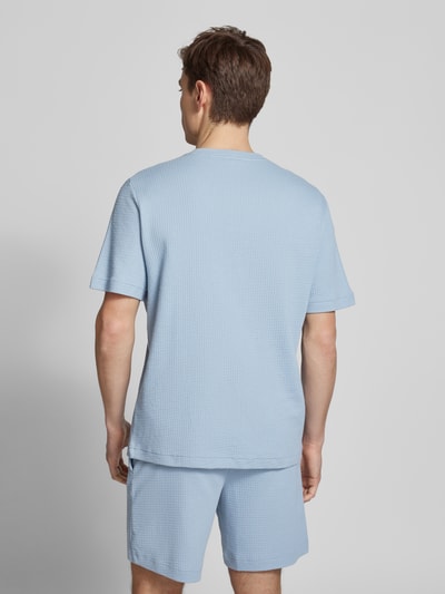 HUGO T-Shirt mit Label-Stitching Modell 'Austin' Blau 5