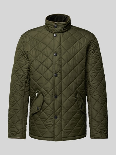 Barbour Steppjacke mit Stehkragen Oliv 2