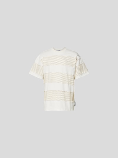 MSGM Oversized T-Shirt mit Zierbesatz Offwhite 2