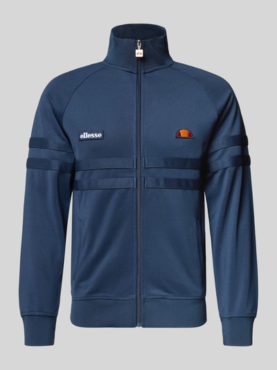 Ellesse Sweatjack met labelpatch, model 'RIMINI'' Marineblauw - 2