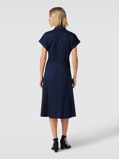 Lauren Ralph Lauren Hemdblusenkleid mit Drapierung Modell 'CIAN' Marine 5