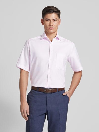 Eterna Koszula biznesowa o kroju comfort fit ze wzorem na całej powierzchni Różowy 4