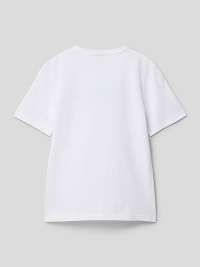 Boss T-Shirt mit Label-Print Weiss 3