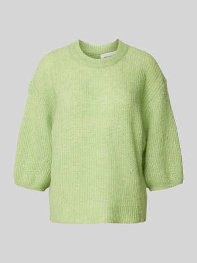 MSCH Copenhagen Gebreide pullover met 3/4-mouwen, model 'Hila' Lichtgroen - 2