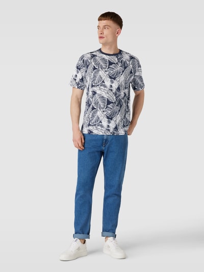 MCNEAL T-shirt met all-over print Donkerblauw - 1