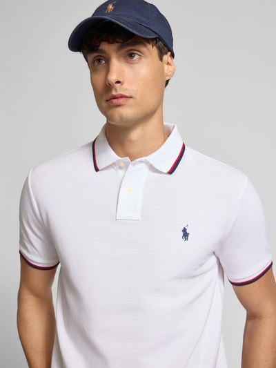 Polo Ralph Lauren Poloshirt mit Label-Stitching Weiss 3