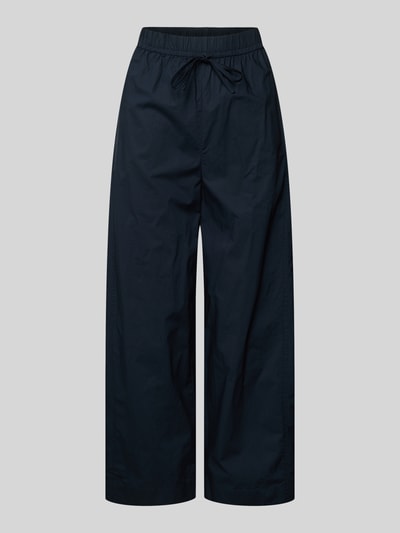 Produktfoto, Hose mit elastischem Bund van Lanius in donkerblauw, puur katoen, relaxed fit, tunnelkoord, bandwijdte 36 cm, binnenbeenlengte 62 cm