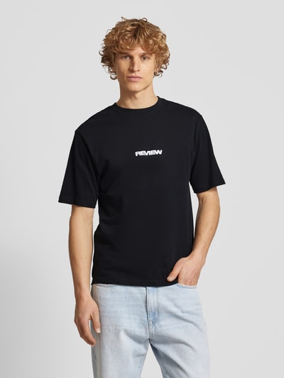 REVIEW T-Shirt mit Label-Print Black 4