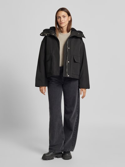 Jake*s Casual Kurtka pikowana z kieszeniami z patką Czarny 1