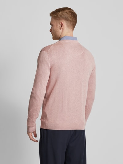 Tom Tailor Regular fit gebreide pullover met V-hals Roze - 5