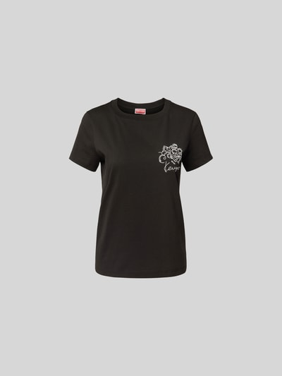 Kenzo T-Shirt mit Label-Print Black 2