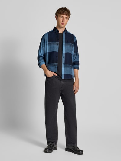 Blend Regular Fit Freizeithemd mit Button-Down-Kragen Modell 'Dac' Dunkelblau 1