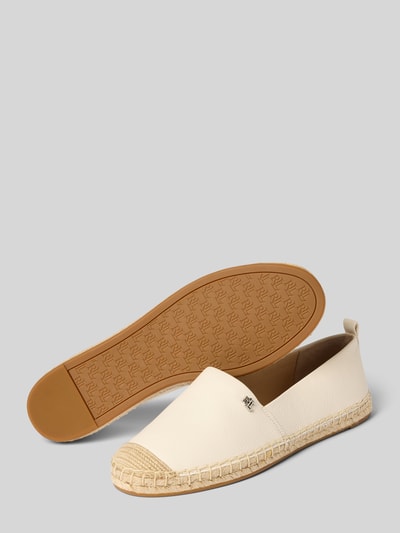 Lauren Ralph Lauren Espadrilles aus Leder mit Logo-Detail Modell 'CAMERYN' Offwhite 4