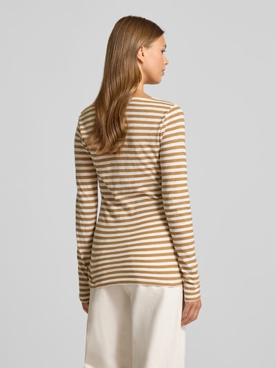 Marc O'Polo Shaped Fit Langarmshirt aus reiner Baumwolle Sand 5