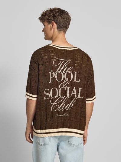 ANOTHER COTTON LAB Strickpullover mit gerippten Abschlüssen Mittelbraun 4