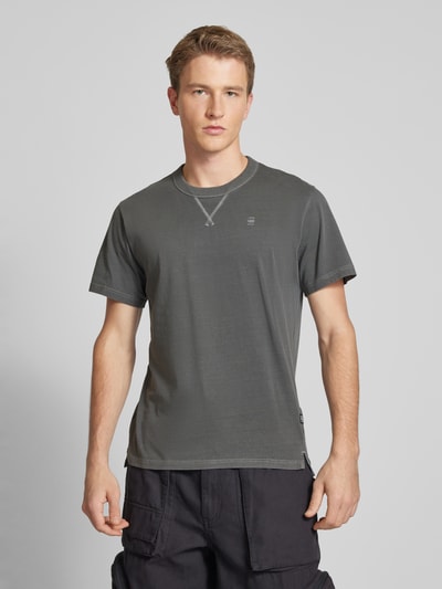 G-Star Raw T-Shirt mit Label-Print Modell 'Nifous' Anthrazit 4