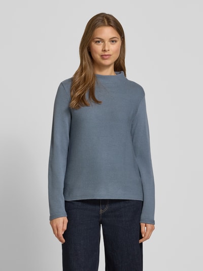 Marc O'Polo Regular fit gebreide pullover van zuiver katoen Rookblauw - 4