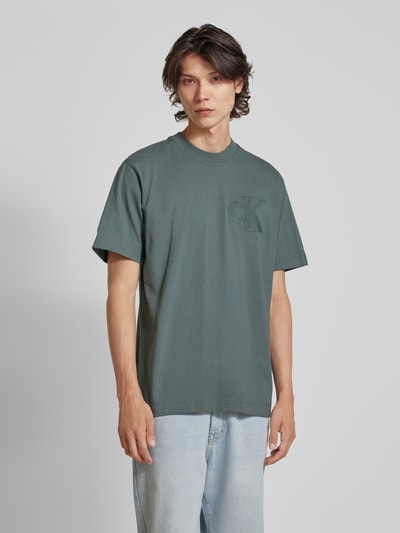 Calvin Klein Jeans T-Shirt mit Rundhalsausschnitt Mittelgrau 4