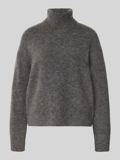 Selected Relaxed Fit Rollkragenpullover aus Woll-Mix mit Alpaka-Anteil Modell 'LULU' Mittelgrau 2