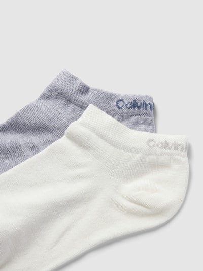 CK Calvin Klein Sneakersocken mit Label-Detail im 2er-Pack Flieder meliert 2