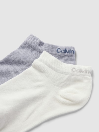 CK Calvin Klein Sneakersokken met labeldetail in een set van 2 paar Lila gemêleerd - 2