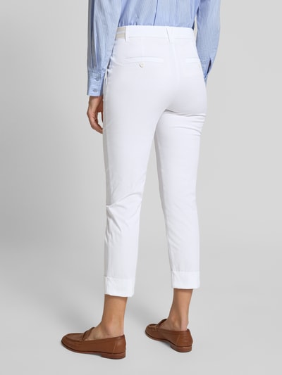 Marc Cain Regular fit broek met verkorte pasvorm en steekzakken Wit - 5
