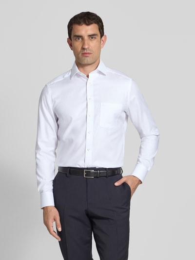 OLYMP Super slim fit zakelijk overhemd met kentkraag Wit - 4