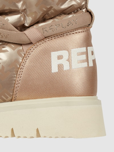 Replay Boots mit Logo-Muster Modell 'Melrose' Rose Gold 2