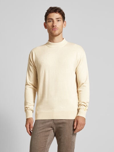 Scotch & Soda Strickpullover mit Stehkragen Beige 4